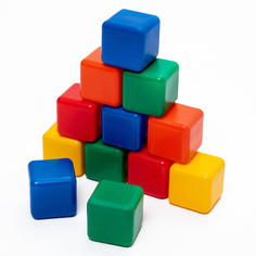 Набор цветных кубиков Соломон 12 штук 4 х 4 см 1200601 Solomon