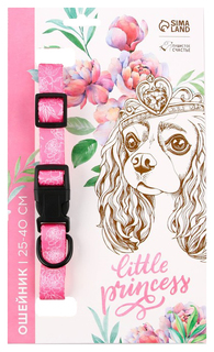 Ошейник для собак Пушистое счастье My littlle princess, 2 см, 25-40 см