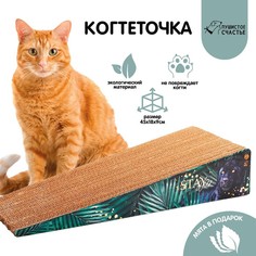 Когтеточка из картона с кошачьей мятой Stay wild, треугольная, 45 × 18 см Пушистое счастье