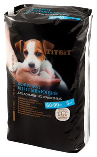 Пеленки для кошек и собак одноразовые TiTBiT 90 x 60 см, 5 шт