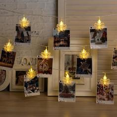 Гирлянда Нить 4.5 м Прищепки-снежинки, IP20, прозр. нить, 20 LED, свечение т/бел, 220В Luazon Lighting
