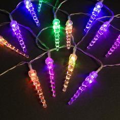Гирлянда Нить 3м Сосульки 7,5 см, IP20, прозр. нить, 20 LED, свечение мульти, мигание, USB Luazon Lighting