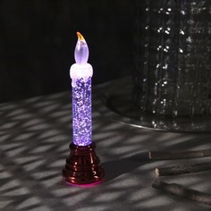 Светодиодная фигура «Свеча на ветру красная» 5 × 17 × 5 см, свечение RGB Luazon Lighting