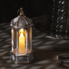 Светодиодная фигура «Свеча в ротонде» 6.3 × 14 × 6.3 см, свечение тёплое белое Luazon Lighting