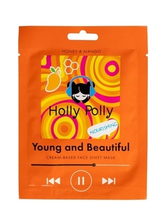Маска Holly Polly Young and Beautiful тканевая для лица с медом и манго питающая,22г
