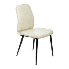 Стул Бюрократ KF-3 эко.кожа слоновая кость Orion-10 металл черный (KF-3/OR-10)