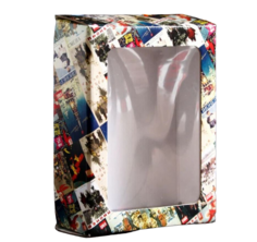 Коробка подарочная, крышка-дно, с окном "Новогодняя афиша", 18 х 15 х 5 см, 1 шт. Upak Land