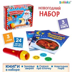 Игровой набор с проектором Новогодний проектор, свет, 3 сказки Забияка