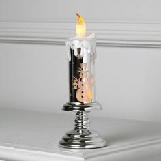 Светодиодная фигура «Свеча со снеговиком» 7 × 20 × 7 см, свечение тёплое белое Luazon Lighting
