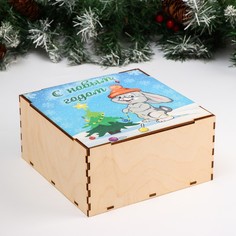 Коробка подарочная с крышкой "Символ года 2023. С Новым Годом!" 20х20х10 см Дарим Красиво