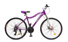 Велосипед 26 HOGGER RUNA MD, 17, алюминий, 21-скор., пурпурный