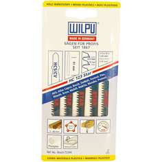 Пилка по дереву HC 123 (5 шт; 117х10х1.45 мм; 91 мм; 10 TPI; HCS/CV) WILPU 210500005