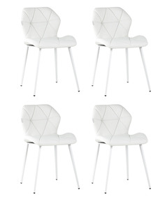 Стул для кухни Эдвин экокожа белый (комплект 4 стула) Stool Group