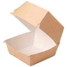 Коробка для гамбургера Eco Burger XL 130х130х110 мм крафт 50 шт No Brand
