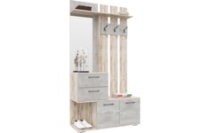 Интерьер-центр Прихожая вешалка Бостон Ш-1 Дуб крафт серый/бетонный камень