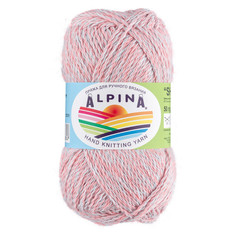 Пряжа Alpina SHEBBY №08 коралловый-голубой 100% хлопок 10 х 50 гр, 150 м +/- 7 м