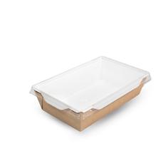 Контейнер бумажный с пластиковой крышкой Eco OpSalad 800 мл 50 шт No Brand