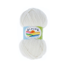 Пряжа Alpina ALPACA TRENZA №01 белая 90% альпака, 10% полиамид 4 50 гр, 150 м +/- 8 м
