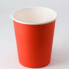 Стакан одноразовый бумажный 450мл красный 50шт No Brand