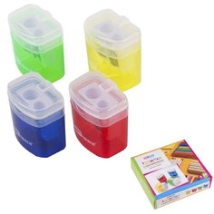 Точилка пластик с контейнером 2 отверстия ArtSpace SH_8623