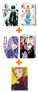 Манга Токийский гуль. Книги 1-5. Комплект книг Азбука