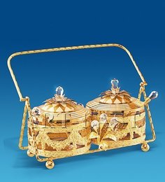 Двойная сахарница Золотая пара Crystal Temptations