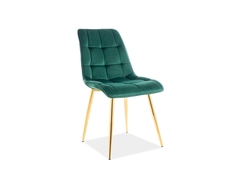 Стул кухонный Signal CHIC Velvet Bluvel 78 (зеленый/золотой) СИГНАЛ