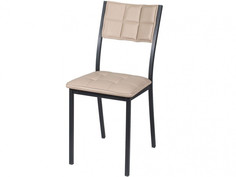 Стул Древпром Дункан ДП2-20 Линкольн беж каркас черный матовый ДМФ Аврора