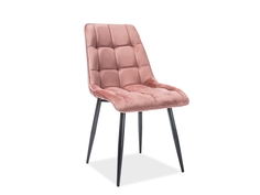 Стул кухонный Signal CHIC Velvet Bluvel 52 (античный розовый/черный) СИГНАЛ
