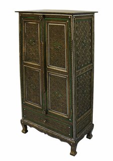 Комод с инкрустацией, 2 дверцы, h=130 см No Brand