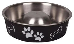 Миска для собак Flamingo нескользящая для медленного поедания корма, 21 см, 1 л