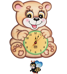 Часы настенные Мишутка с пчёлкой (с маятником) Народные промыслы