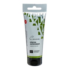 Краска акриловая художественная в тубе, 75 мл, ЗХК «Сонет», оливковая Невская палитра
