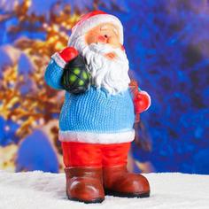 Статуэтка "Дед мороз с фонариком" с блестками 48см Хорошие сувениры