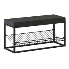 Обувница пуф для прихожей Лофт НАЙДИ черный 80x30x40