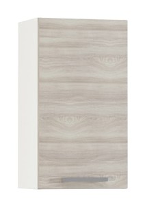 Шкаф навесной для гарнитура ЛИМА Ясень шимо св/Мрамор беж 400х318х680мм Mobi