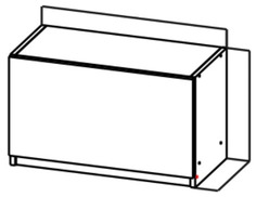 Шкаф навесной SV-МЕБЕЛЬ Соната 600х360х360 горизонтальный Гикори светлый/Мокко Лофт