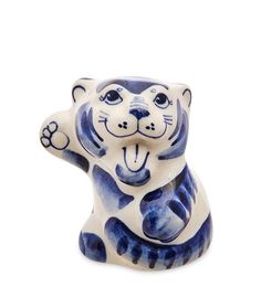 Фигурка Тигренок Тишка (Гжельский фарфор) 113-70194 No Brand