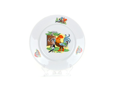 Тарелка мелкая диаметр Гладкий край Школа 00617 175 мм Дулевский фарфор