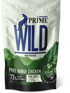 Сухой корм для кошек и котят PRIME WILD GF FREE RANGE с курицей, 500г