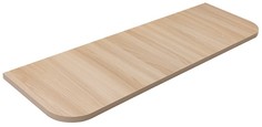 Полка закругленная угловая 800x250x16 ясень шимо светлый 86755 No Brand