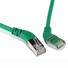 Кабель витая пара патч-корд Hyperline PC-APM-STP-RJ45/R45-RJ45/R45-C6-1M-LSZH-GN 1.0m