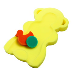 Подкладка - матрасик из поролона, для купания макси «Мишка», цвет желтый Карапуз