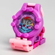 Часы наручные электронные Радуга Дэш, My Little Pony, с ремешком-конструктором Hasbro