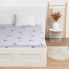 Простыня LoveLife 140x200x25 , серый, 100% хлопок, поплин, 125 г/м²