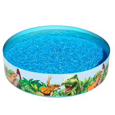 Семейный ненадувной бассейн Bestwey Динозавры с жестким каркасом 55022 голубой Bestway