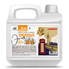 Солодовый концентрат Petrokoloss для приготовления пива "Имбирный эль", 4 кг