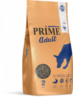 Сухой корм PRIME ADULT для собак всех пород с ягненком, 2кг P.R.I.M.E.