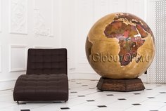 Глобус напольный в стиле ретро d=130 см подставка из дерева No Brand