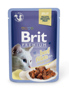 Влажный корм для кошек Brit Premium филе говядины, 85 г Brit*